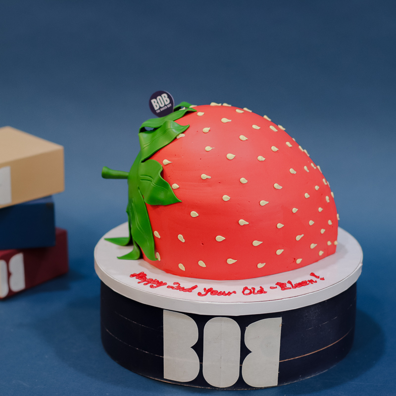 Cute 3D Strawberries Cake